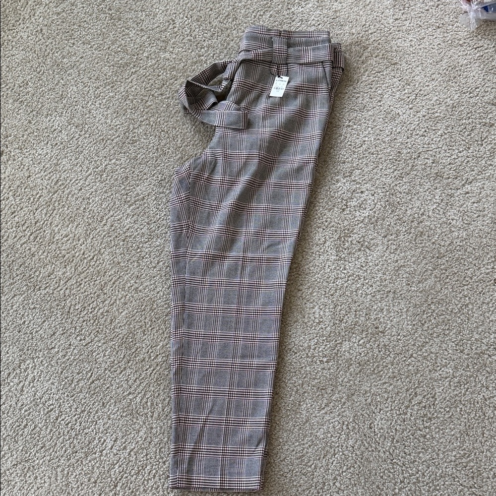 NWT! Women’s Express Plaid Ankle High Rise Pants